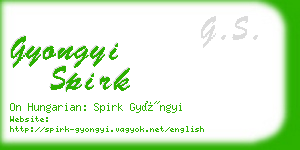 gyongyi spirk business card